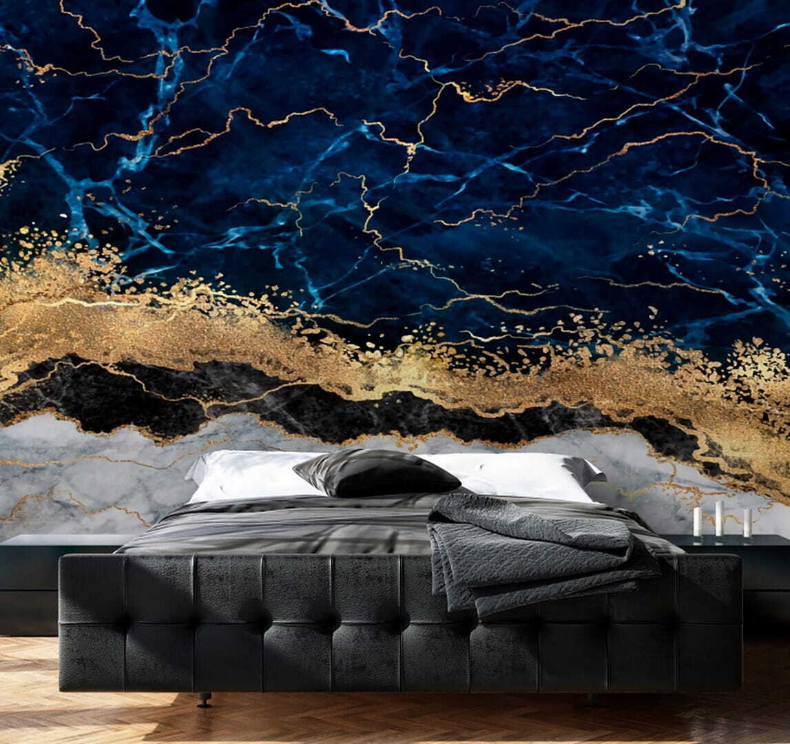 Strates minérales façon marbre — intérieur 1