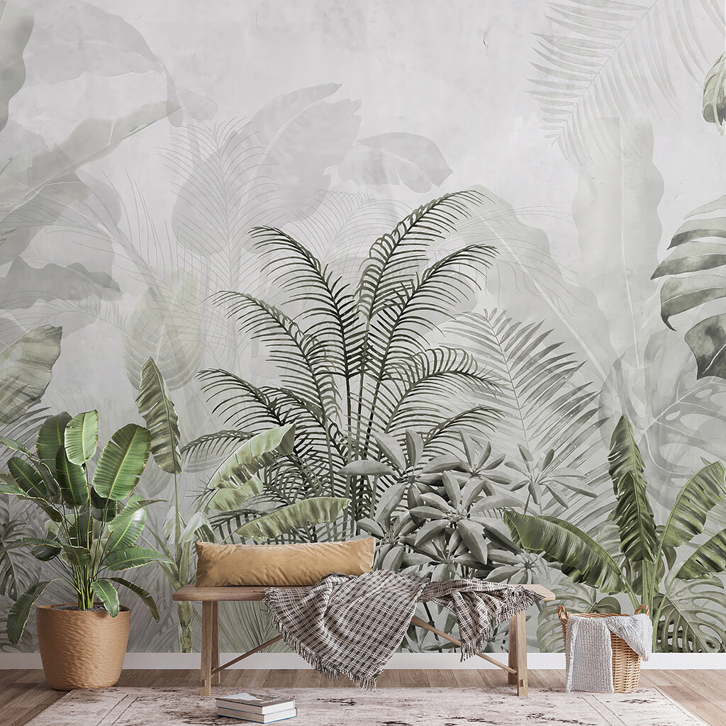 Feuillage tropical en strates — intérieur 3