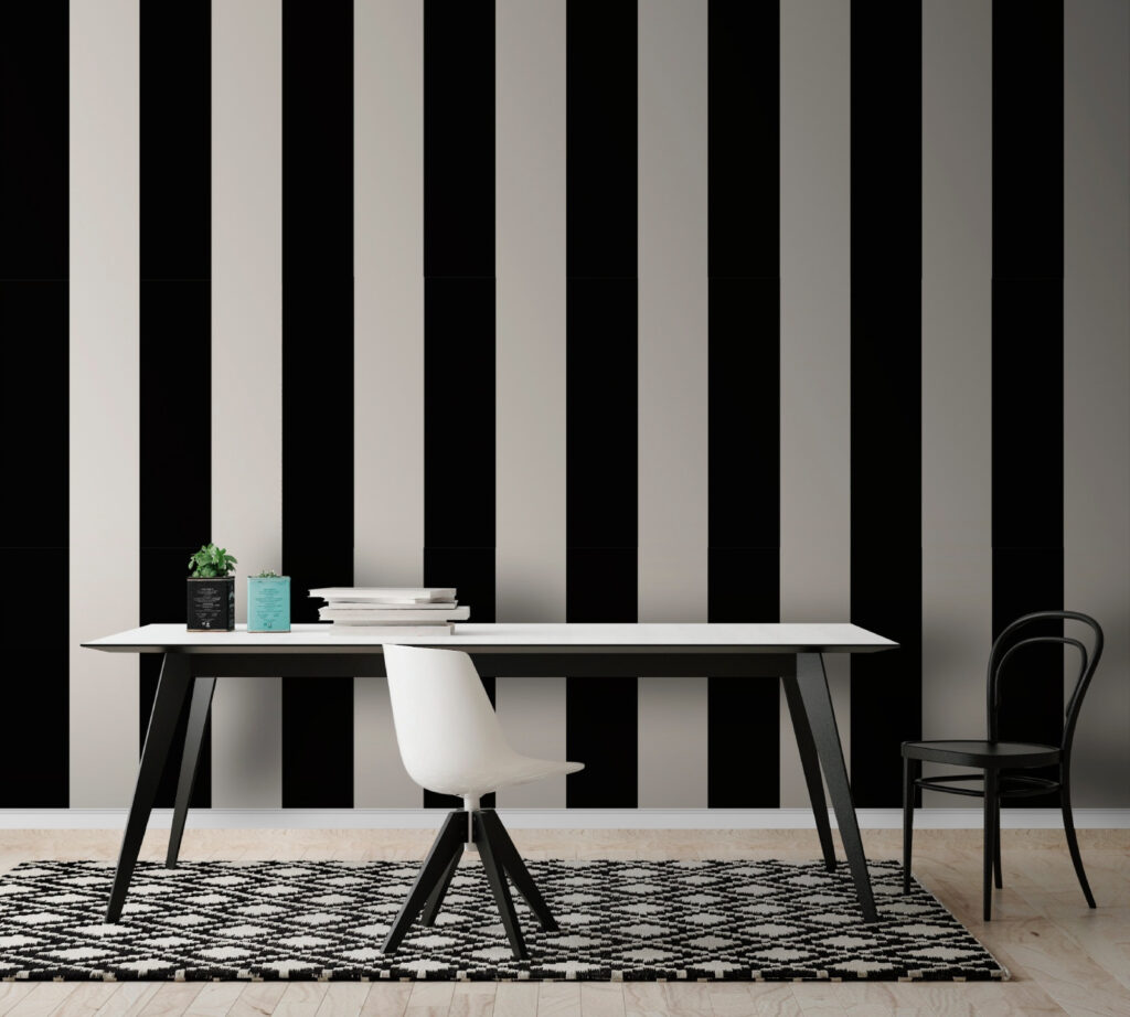 Rayures noir et blanc — intérieur 3