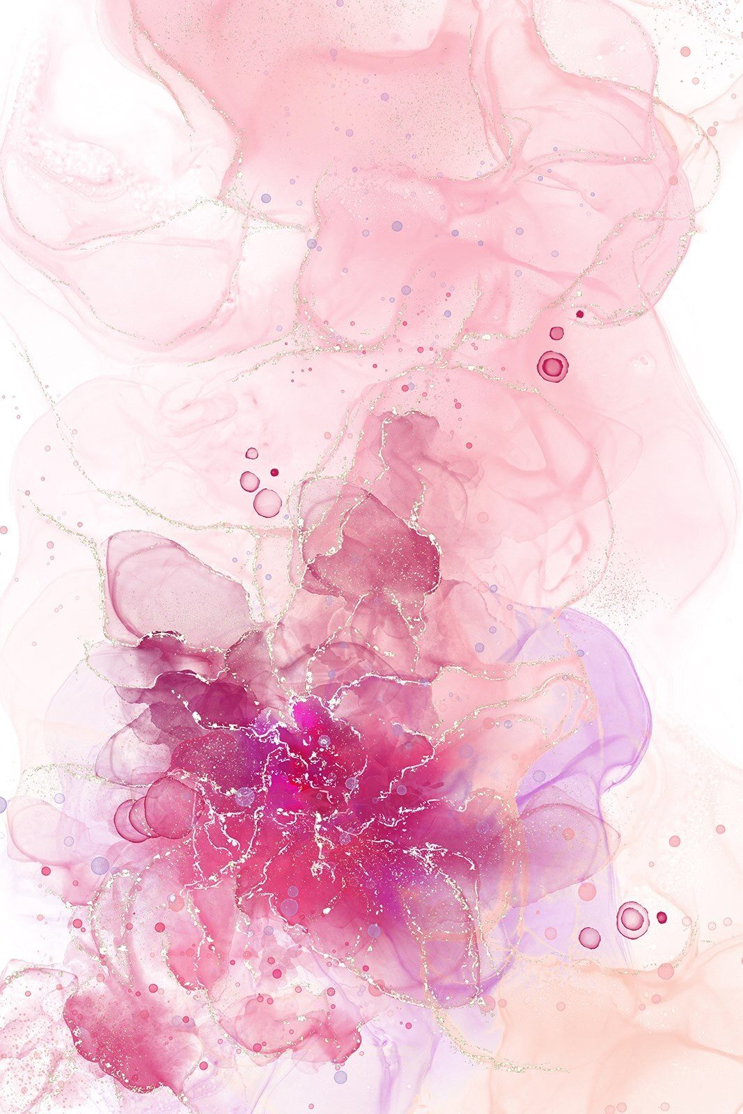 Nuées roses — motif complet