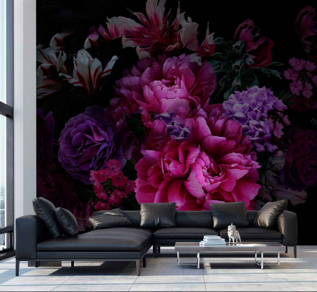Fleurs pourpres de nuit — intérieur 1