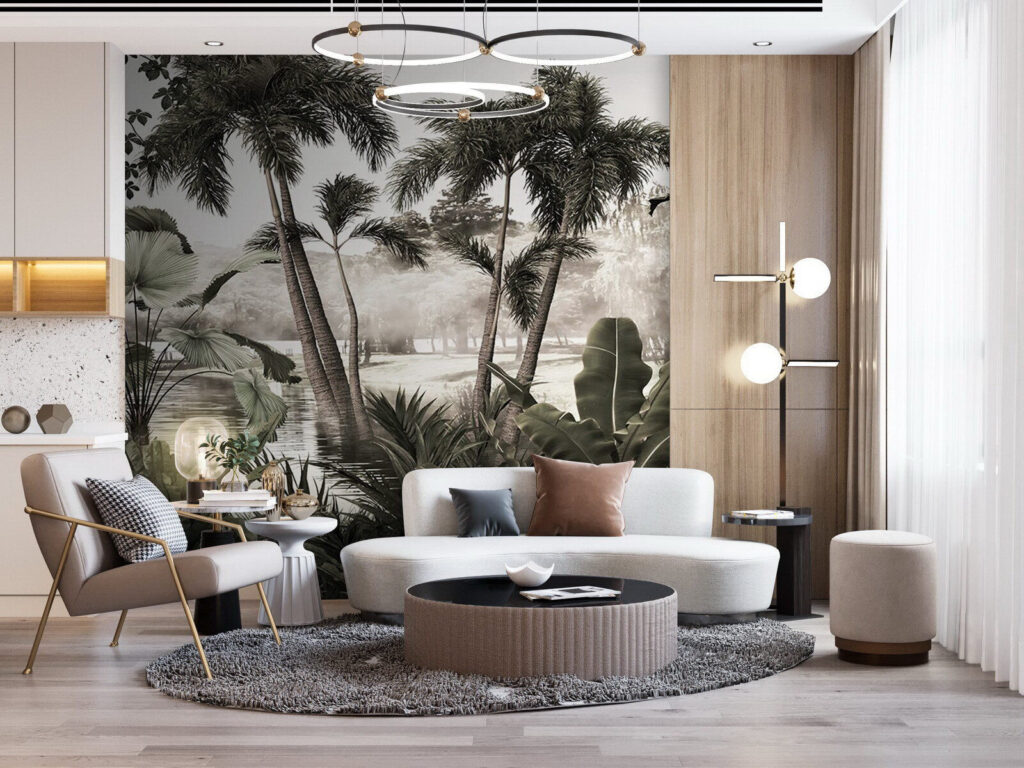 Palmes au premier plan — intérieur 1