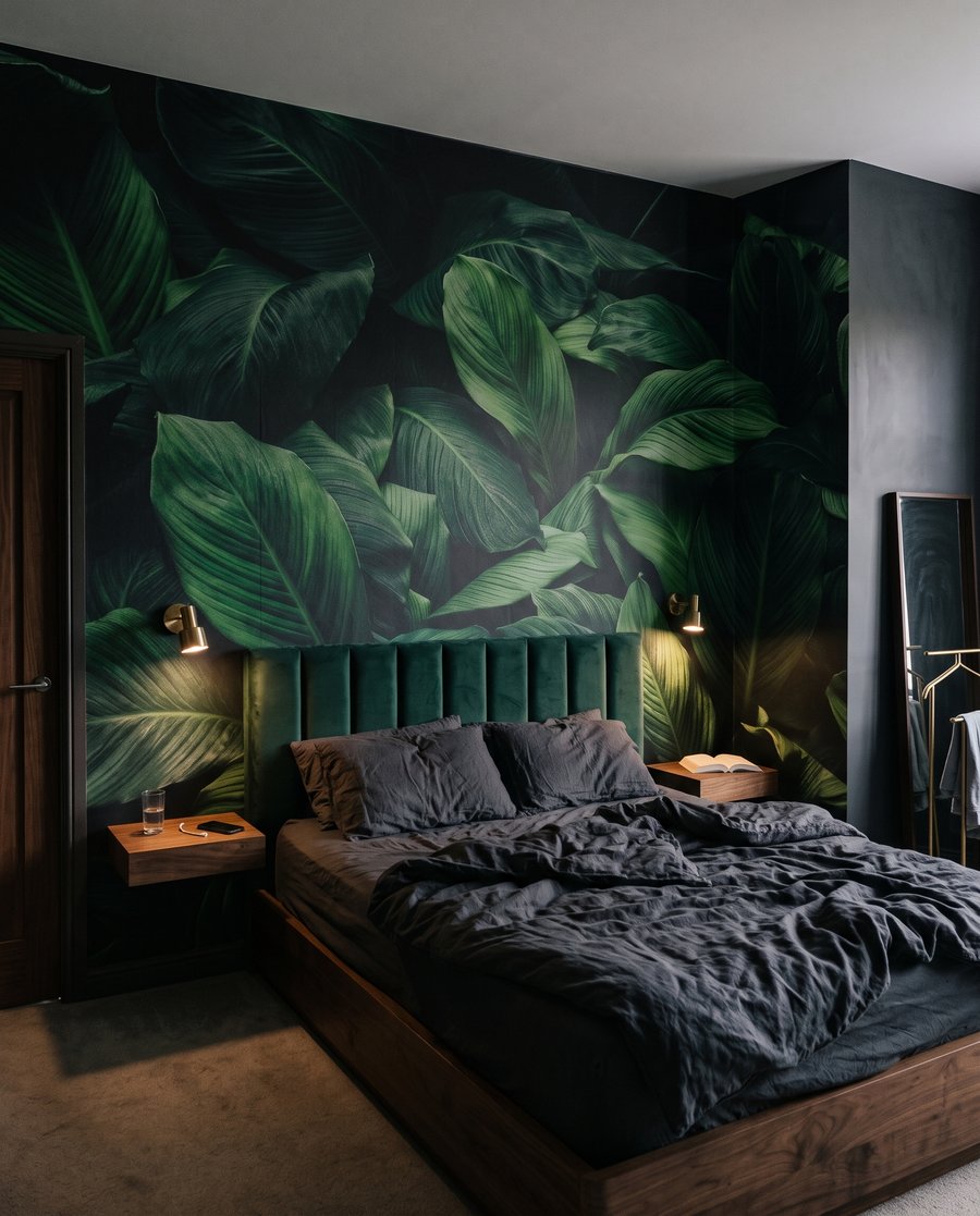 Feuillage dans l’ombre dans un intérieur