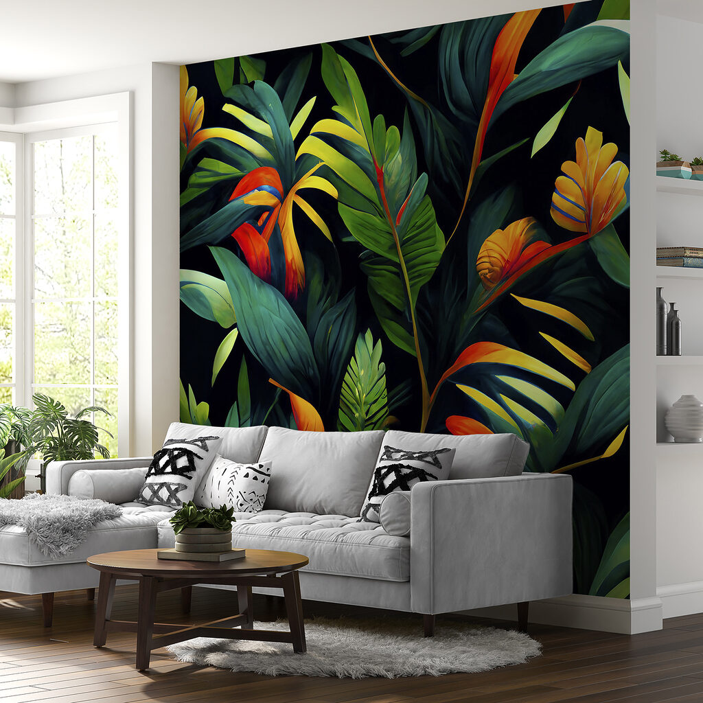 Feuilles colorées sur noir — intérieur 6