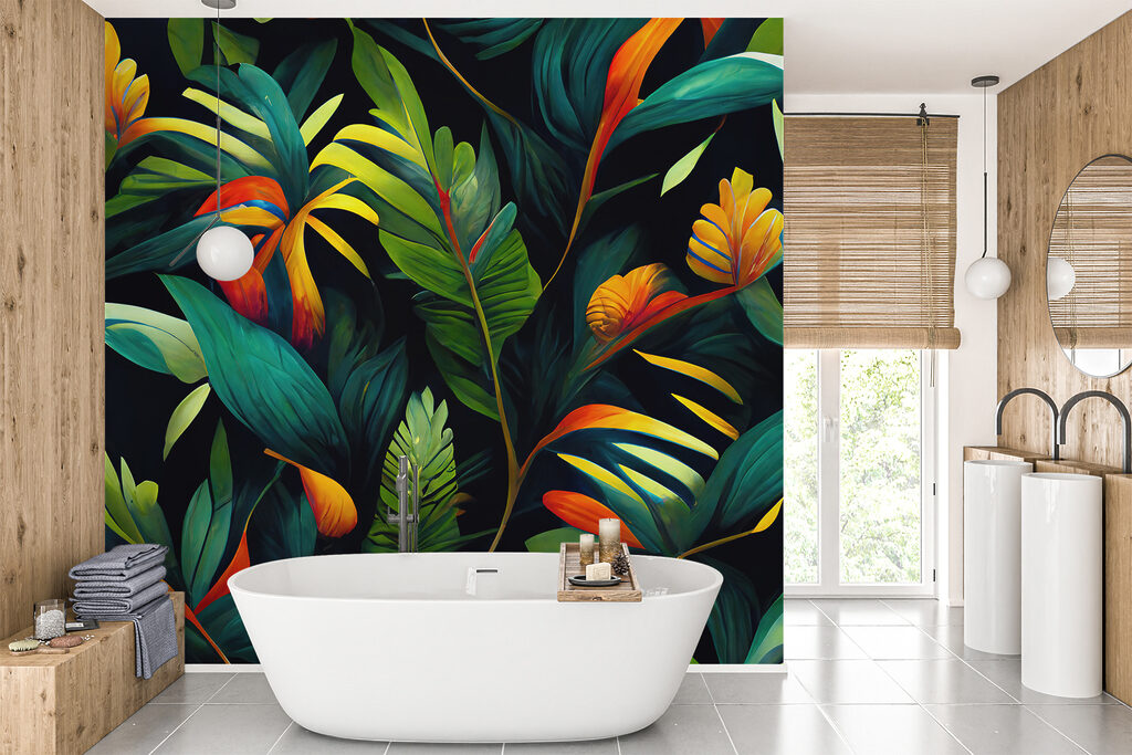Feuilles colorées sur noir — intérieur 7