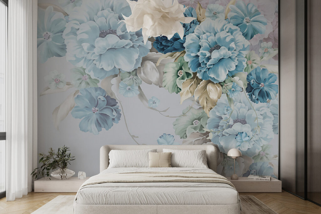 Fleurs en bleu tendre — intérieur 5