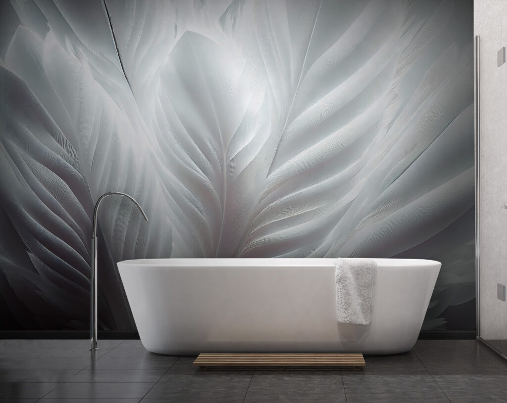 Plumes blanches entrelacées — intérieur 3
