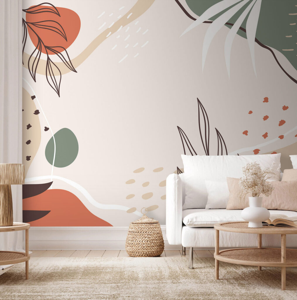 Rameaux colorés sur blanc — intérieur 1