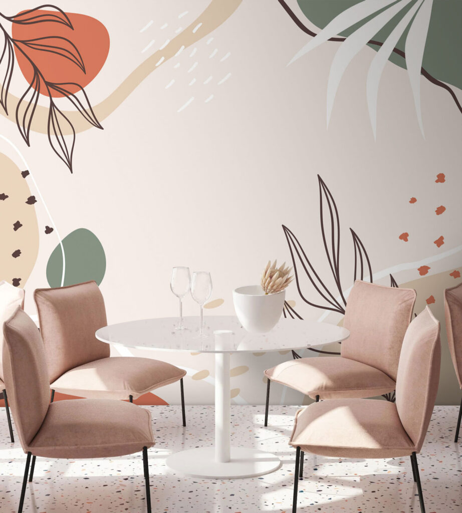 Rameaux colorés sur blanc — intérieur 2
