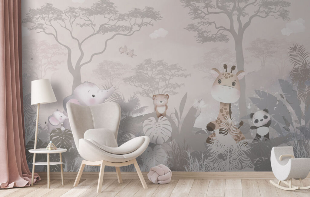 Petits amis du safari dans un intérieur