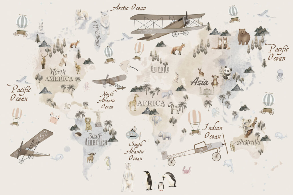 Planisphère aux oiseaux — motif complet