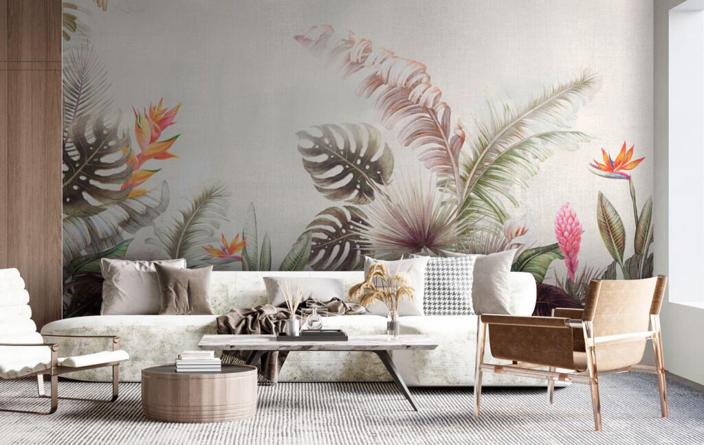 Feuillage tropical fleuri — intérieur 2