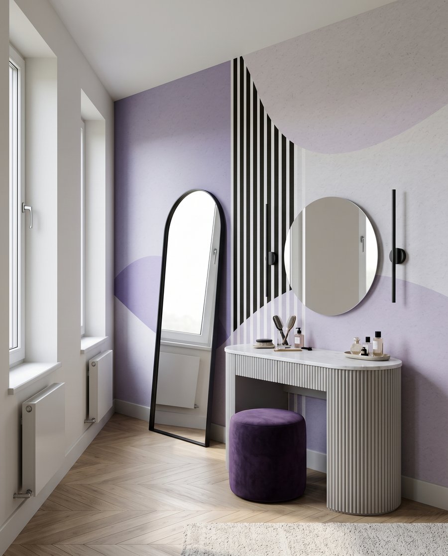Rayures entre les courbes — intérieur 1