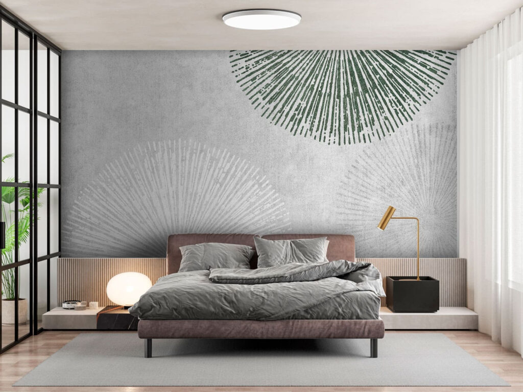 Éventails blancs et verts — intérieur 3