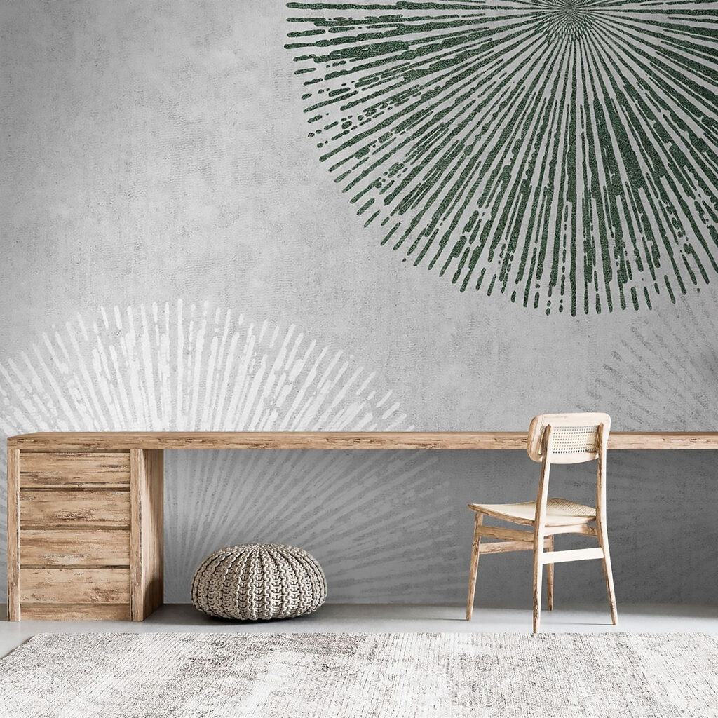 Éventails blancs et verts — intérieur 6