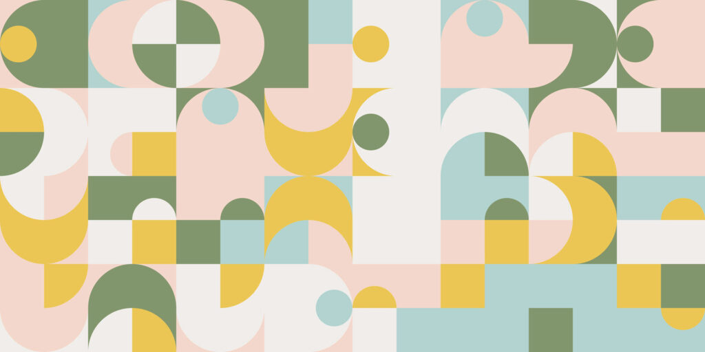 Cercles et points colorés — motif complet