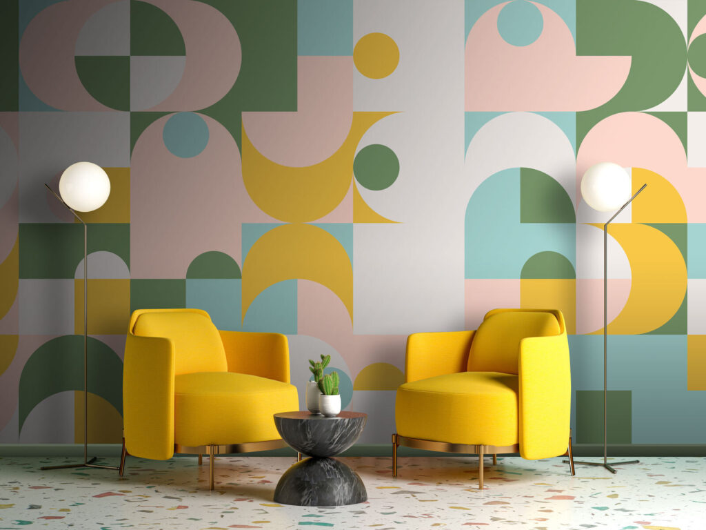 Cercles et points colorés — intérieur 1