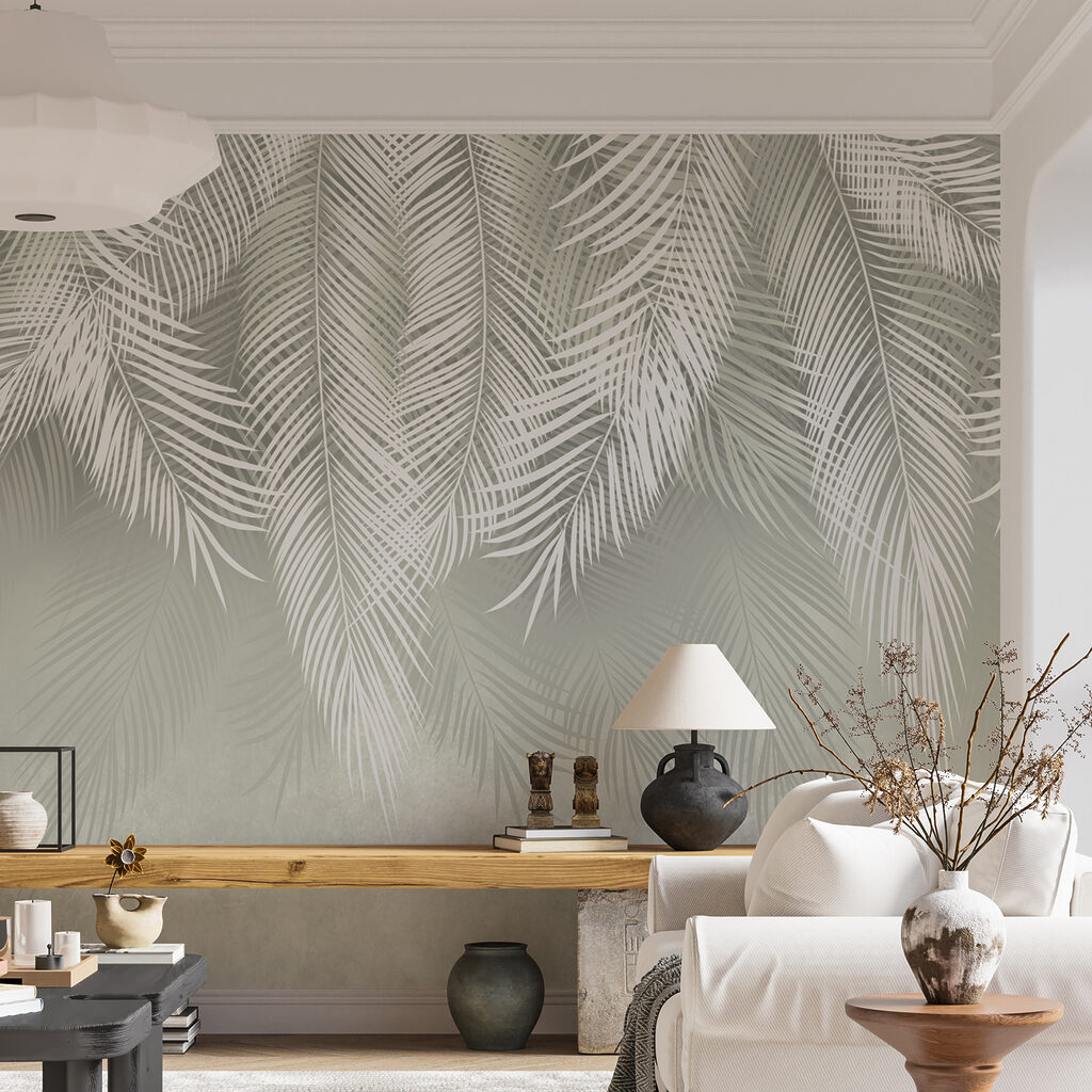 Feuilles blanches sur gris — intérieur 4