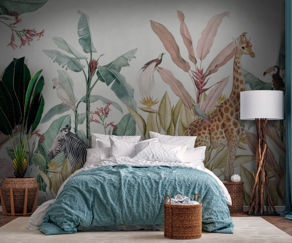 Safari dans le feuillage dans un intérieur