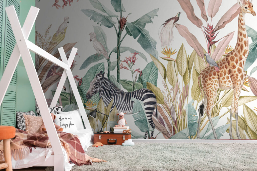 Safari dans le feuillage dans un intérieur