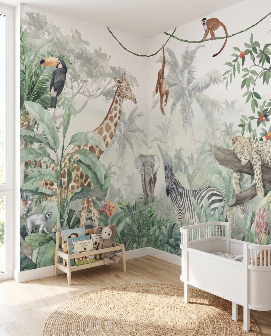 Papier peint dans une petite chambre d’enfant