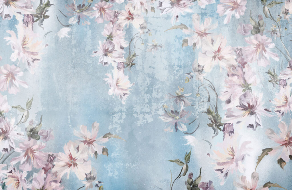 Floraison en cascade — motif complet