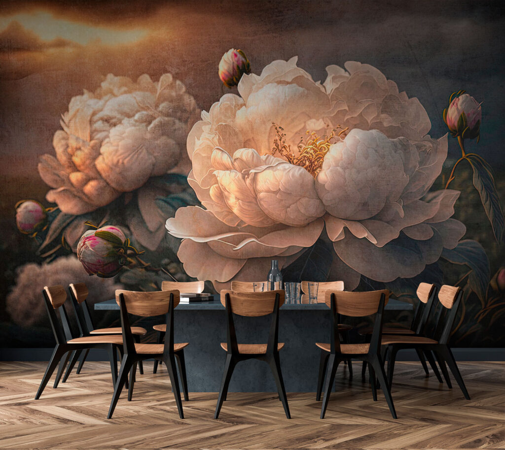 Fleurs en lumière douce — intérieur 1