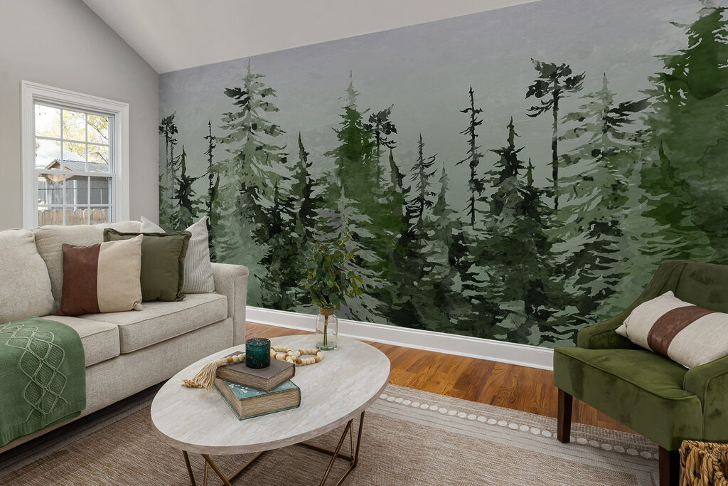 Conifères à l’aquarelle — intérieur 5