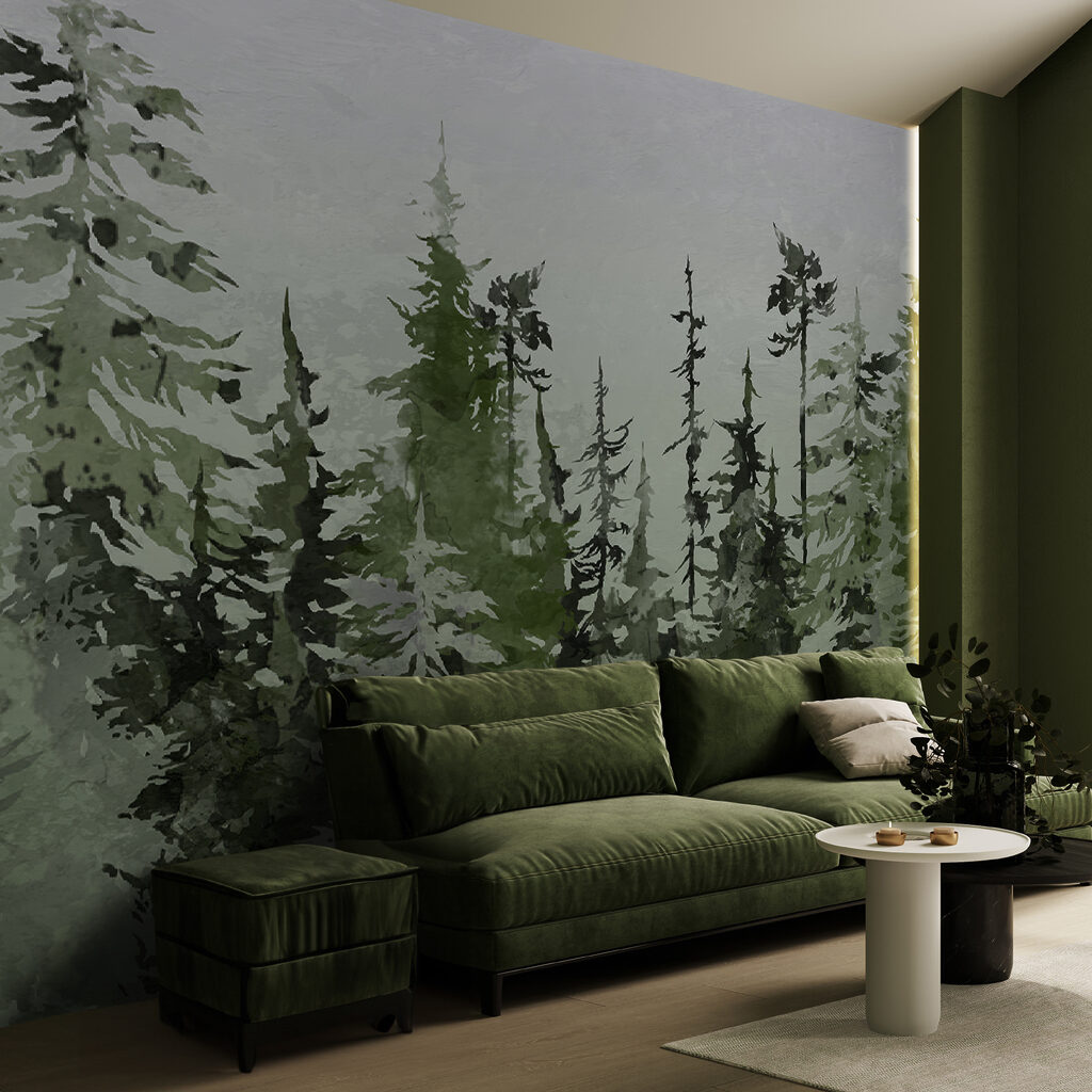 Conifères à l’aquarelle — intérieur 4