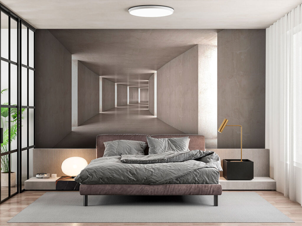 Long couloir en perspective — intérieur 2