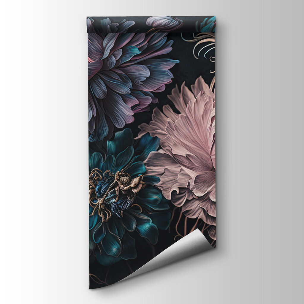 Fleurs roses en clair-obscur — vue du produit