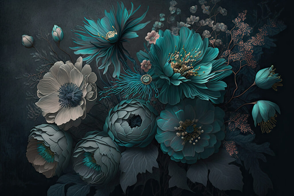 Fleurs aux riches couleurs — motif complet