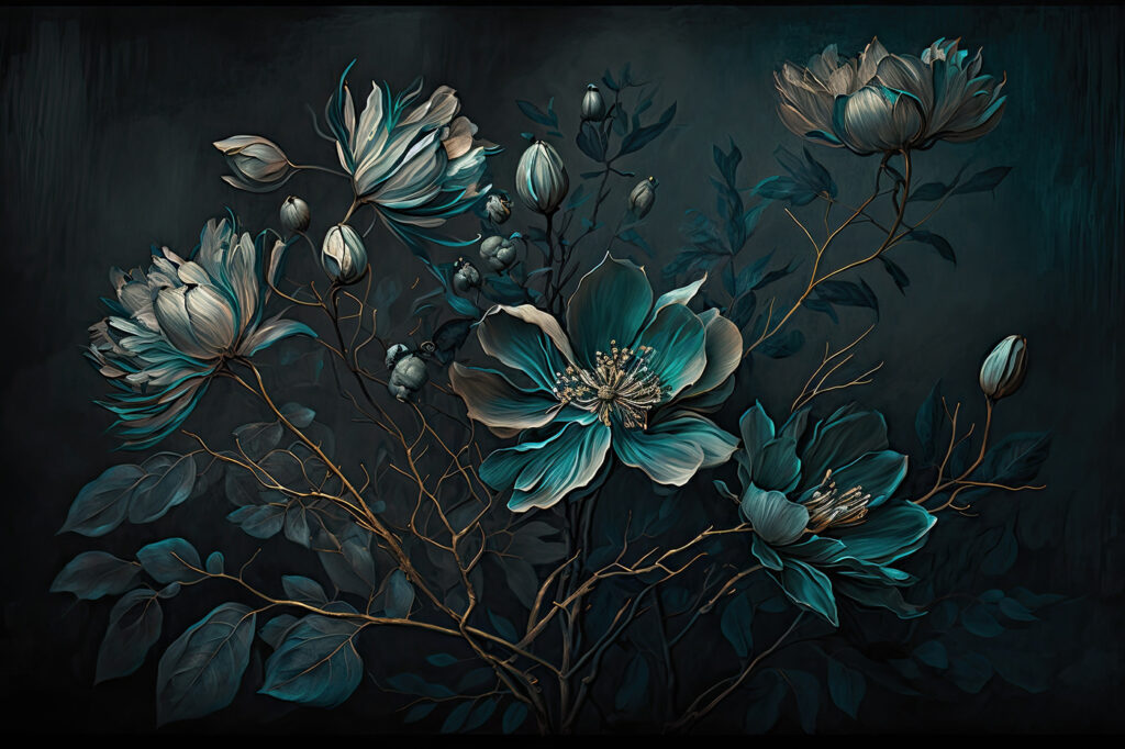 Floraison gracieuse — motif complet