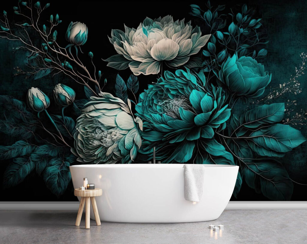 Fleurs et boutons généreux dans un intérieur