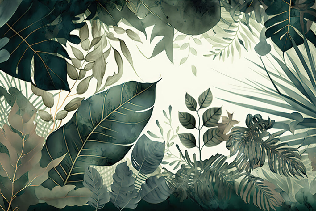 Verdure aux tons vifs — motif complet