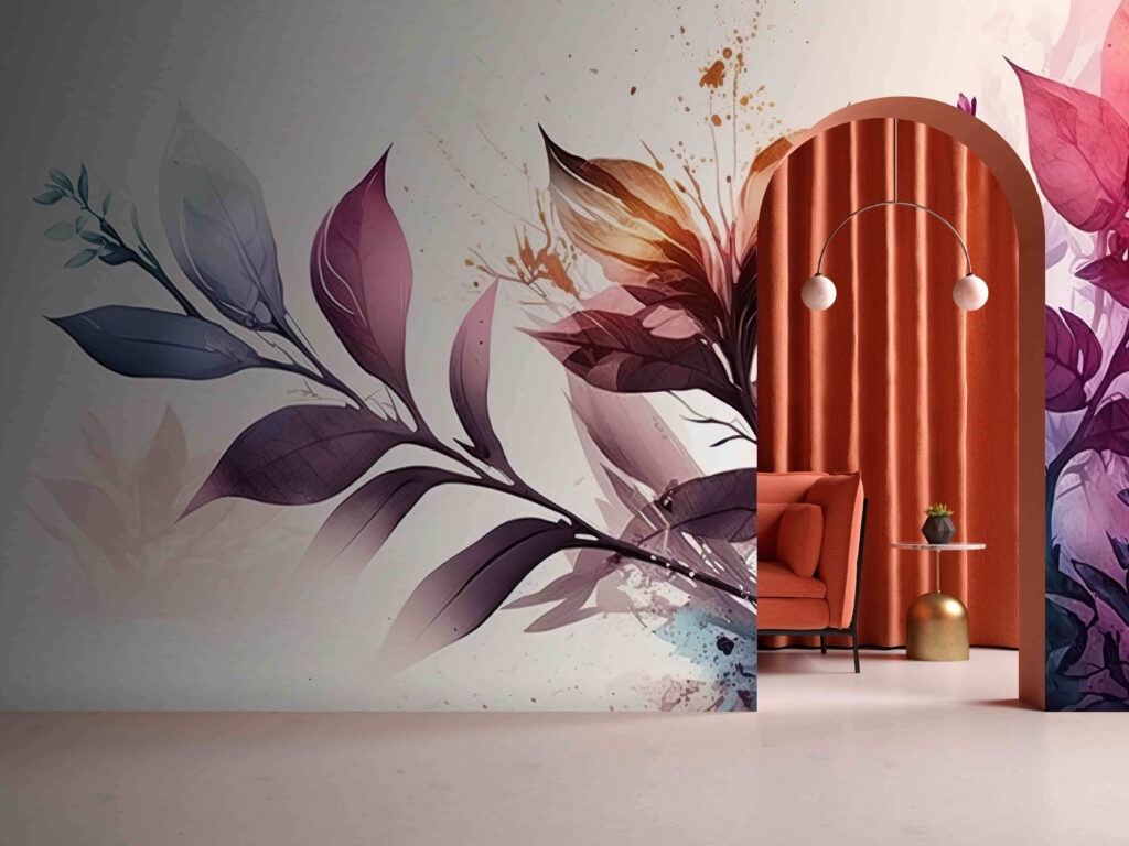 Rameau aux couleurs flamboyantes dans un intérieur