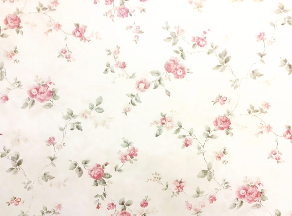Petites fleurs roses — motif complet