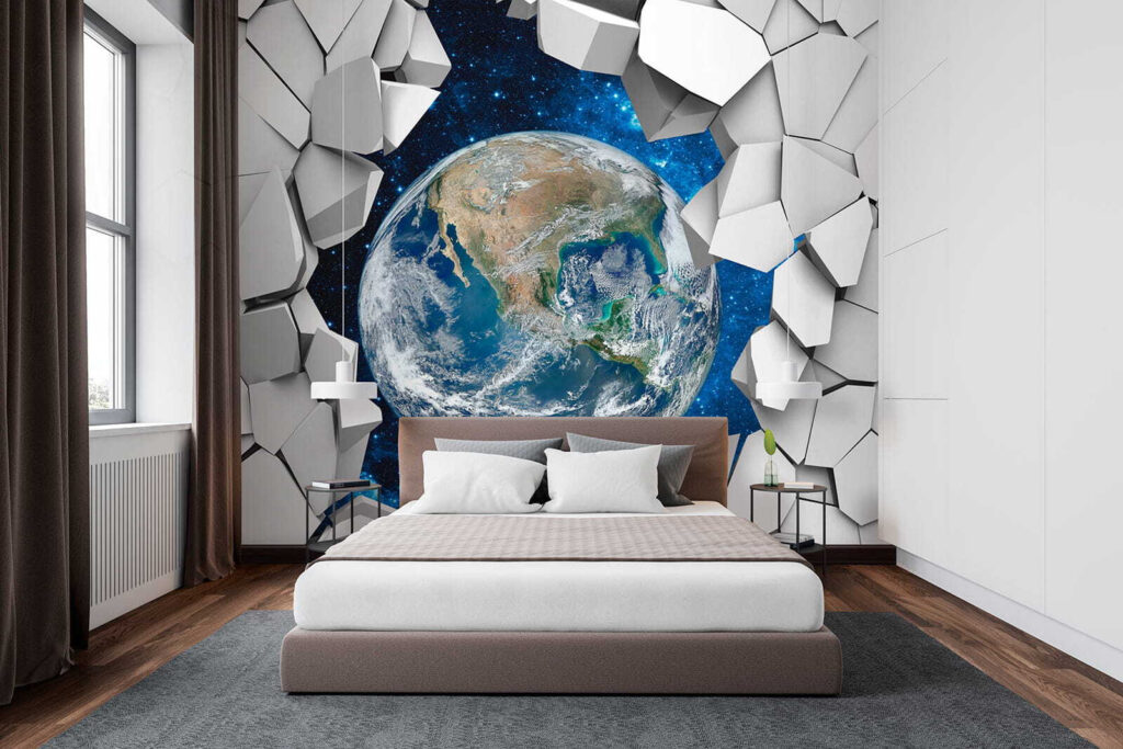 La Terre surgit dans un intérieur