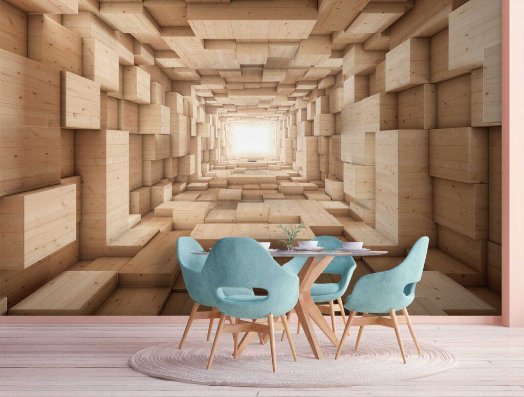 Tunnel effet bois — intérieur 1