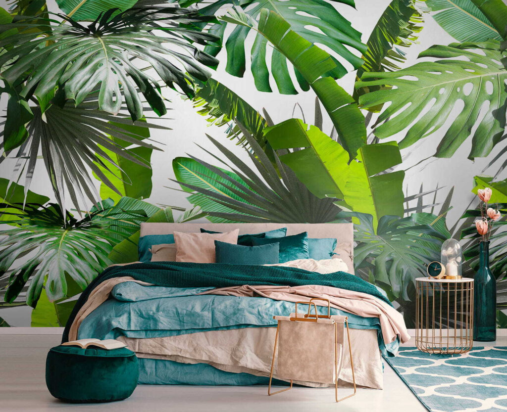 Feuilles tropicales vertes — intérieur 1