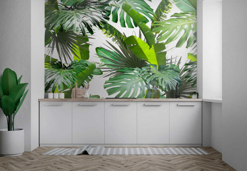 Feuilles tropicales vertes — intérieur 3