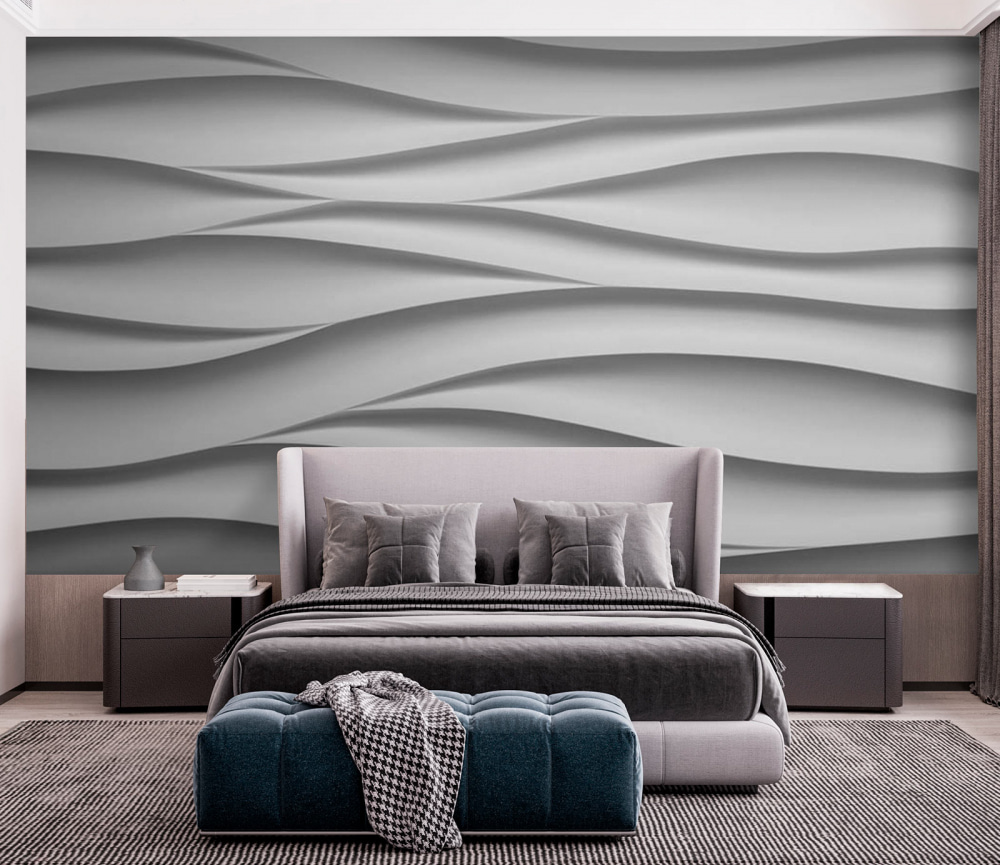 Vagues blanches sans hâte dans un intérieur