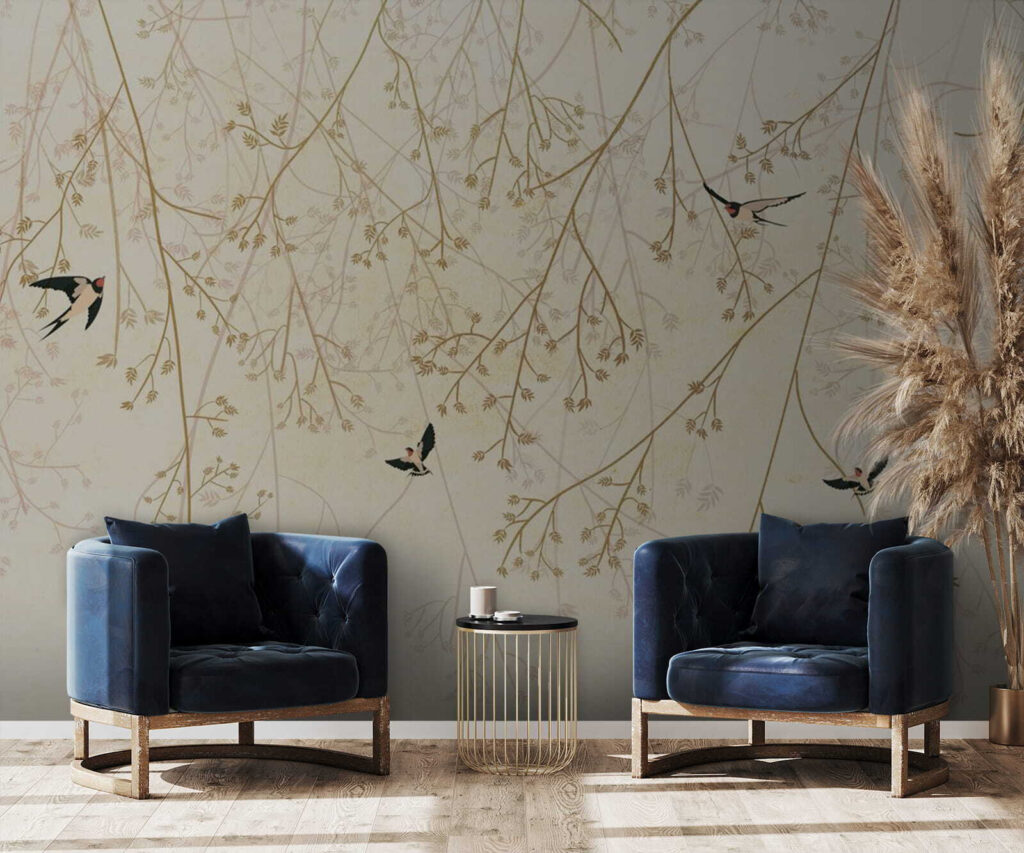 Oiseaux dans les branches — intérieur 1