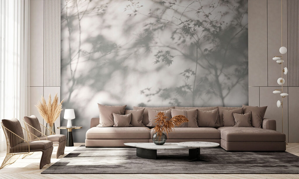 Voile d’ombres de feuilles dans un intérieur