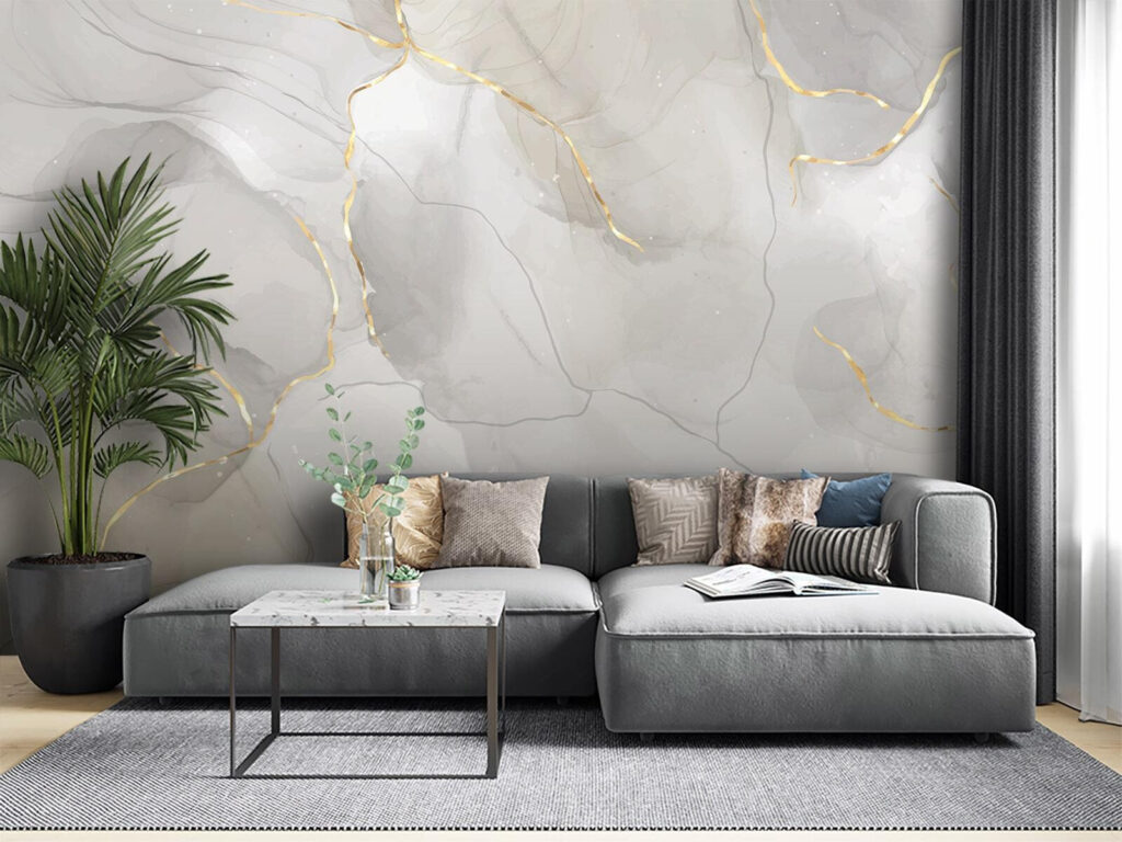 Veines pâles et lueurs dans un intérieur