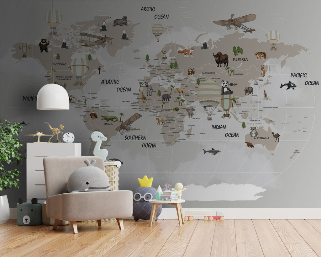 Mappemonde des animaux — intérieur 1