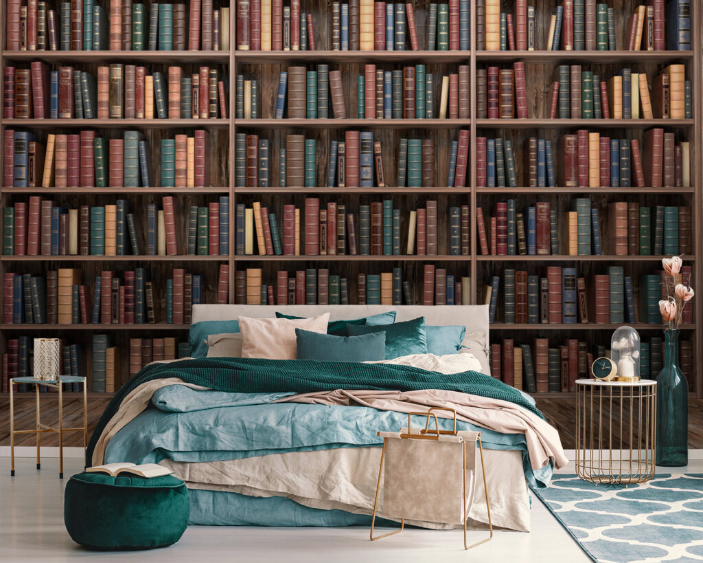Bibliothèque paisible dans un intérieur