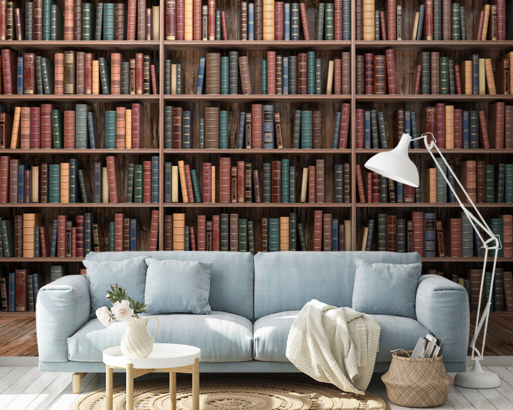 Bibliothèque paisible dans un intérieur
