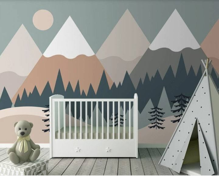 Montagnes et forêt dans un intérieur