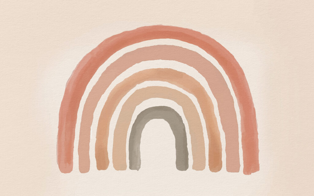 Arc-en-ciel rose et gris — motif complet